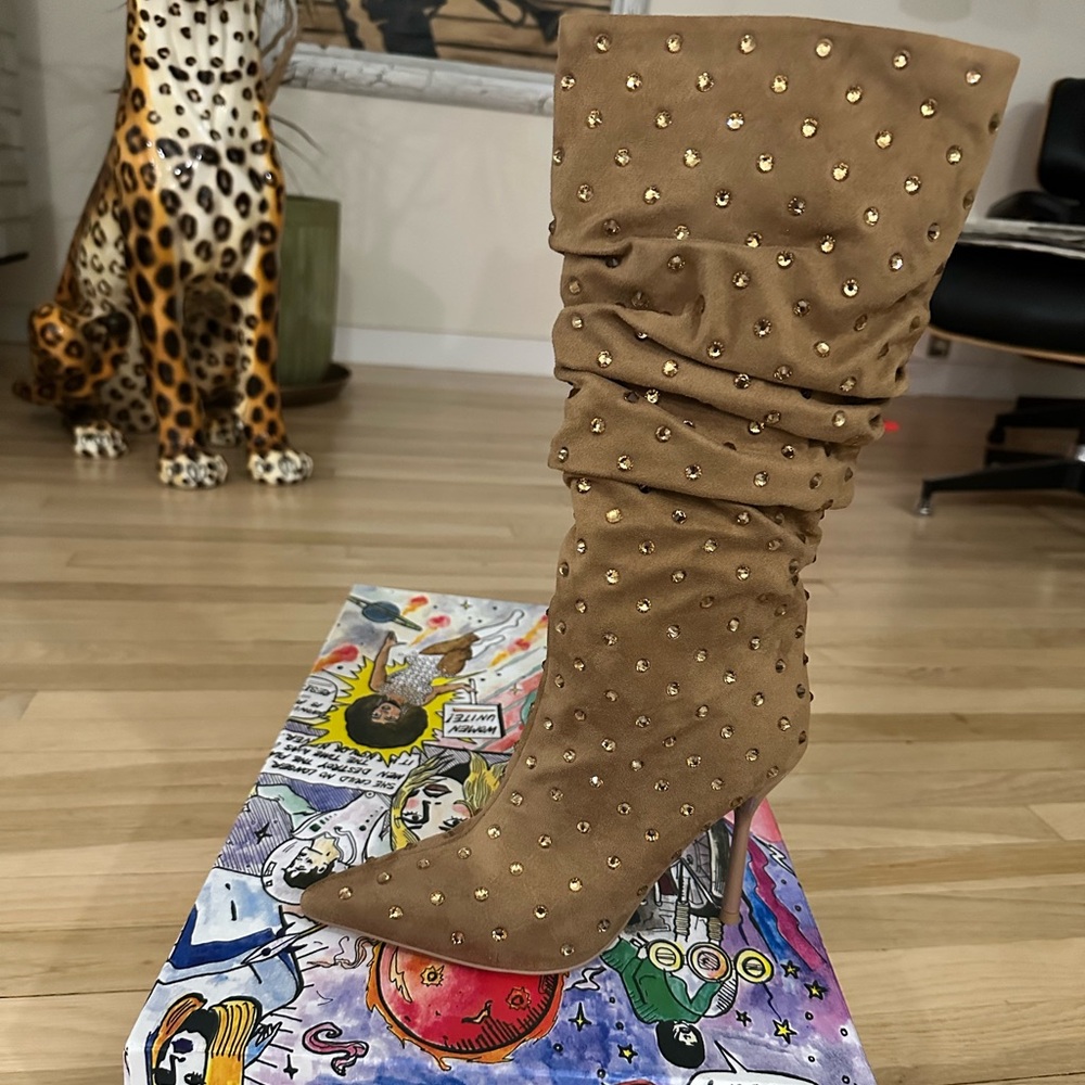 Jeffrey Campbell Women’s Studded Slouch Suede Boots - NWB